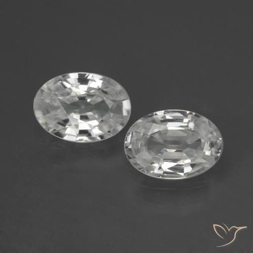 2.14ctw Natürlicher Weiß Zirkon, Oval, VS
