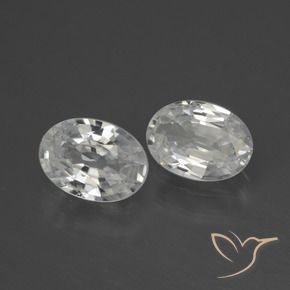 2.14 ct natürliche Weiß Zirkon-Edelsteine, Oval, VS