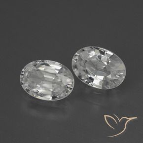2.32 ct natürliche Weiß Zirkon-Edelsteine, Oval, VVS