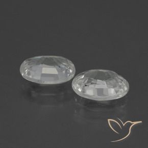 2.32 ct natürliche Weiß Zirkon-Edelsteine, Oval, VVS