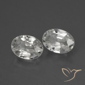 2.09 ct natürliche Weiß Zirkon-Edelsteine, Oval, VVS-VS