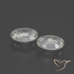 2.09 ct natürliche Weiß Zirkon-Edelsteine, Oval, VVS-VS