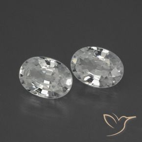 2.52 ct natürliche Weiß Zirkon-Edelsteine, Oval, VVS