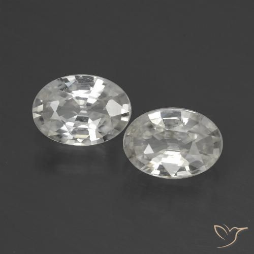 2.24ctw Natürlicher Weiß Zirkon, Oval, VS