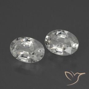 2.49 ct natürliche Weiß Zirkon-Edelsteine, Oval, VS