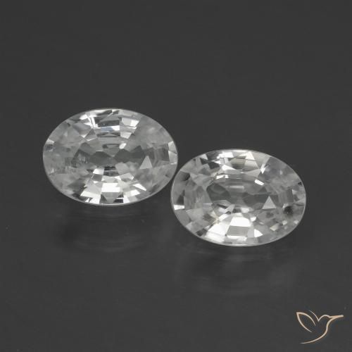 2.06ctw Natürlicher Weiß Zirkon, Oval, VS