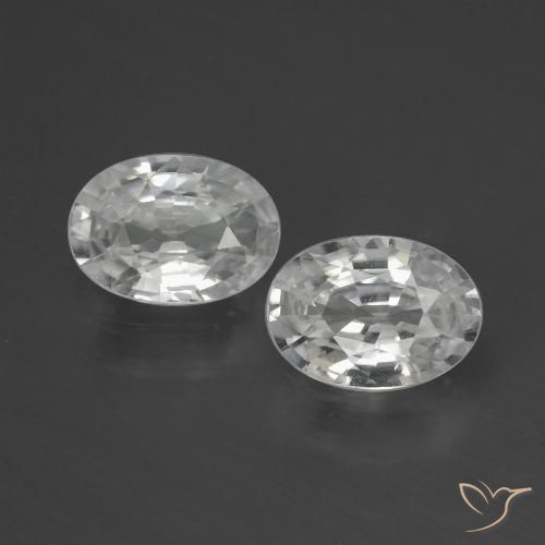 2.26ctw Natürlicher Weiß Zirkon, Oval, VVS