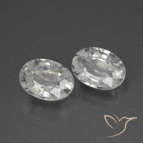 2.46 ct natürliche Weiß Zirkon-Edelsteine, Oval, VVS-VS