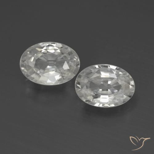 2.28ctw Natürlicher Weiß Zirkon, Oval, VVS-VS