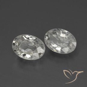 2.28 ct natürliche Weiß Zirkon-Edelsteine, Oval, VVS-VS