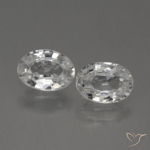 2.40ctw Natürlicher Weiß Zirkon, Oval, VS