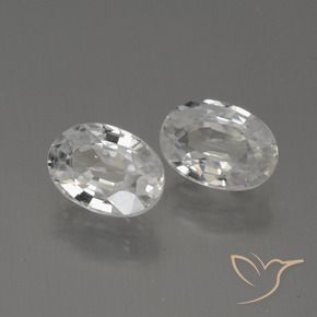 2.40 ct natürliche Weiß Zirkon-Edelsteine, Oval, VS