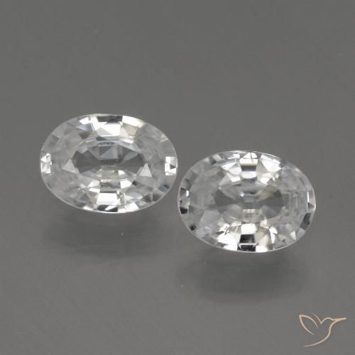 2.25ctw Natürlicher Weiß Zirkon, Oval, VS