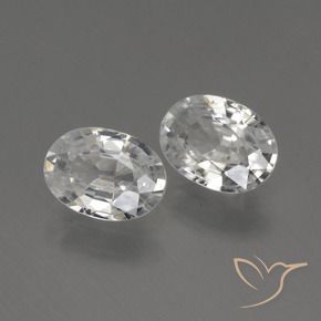2.25 ct natürliche Weiß Zirkon-Edelsteine, Oval, VS