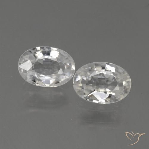 2.17ctw Natürlicher Weiß Zirkon, Oval, VS