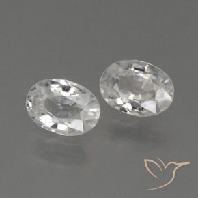 2.17 ct natürliche Weiß Zirkon-Edelsteine, Oval, VS