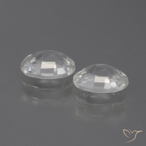 2.34 ct natürliche Weiß Zirkon-Edelsteine, Oval, VVS