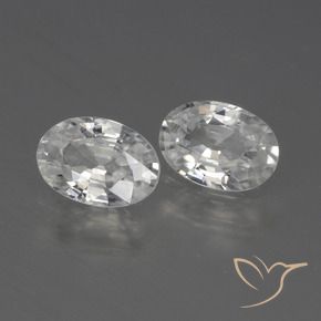 2.21 ct natürliche Weiß Zirkon-Edelsteine, Oval, VS