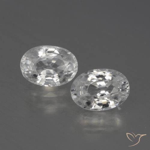 2.45ctw Natürlicher Weiß Zirkon, Oval, VS