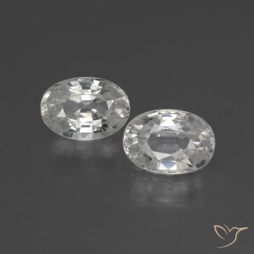 2.61ctw Natürlicher Weiß Zirkon, Oval, VS