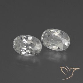 2.61 ct natürliche Weiß Zirkon-Edelsteine, Oval, VS