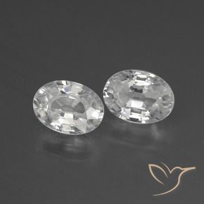 2.57 ct natürliche Weiß Zirkon-Edelsteine, Oval, VS