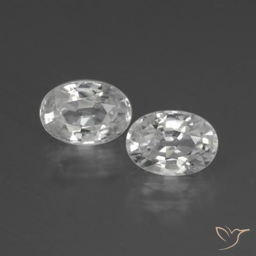 2.83ctw Natürlicher Weiß Zirkon, Oval, VS