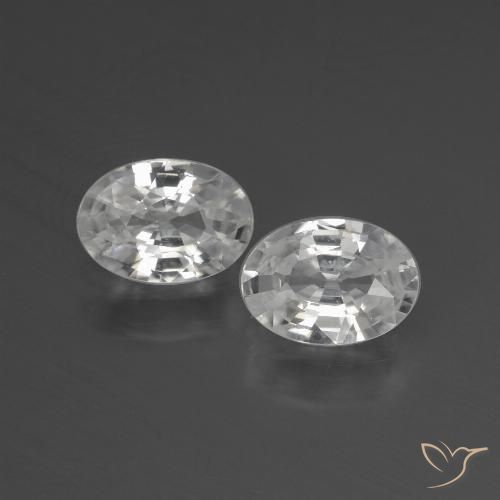 2.10ctw Natürlicher Weiß Zirkon, Oval, VS