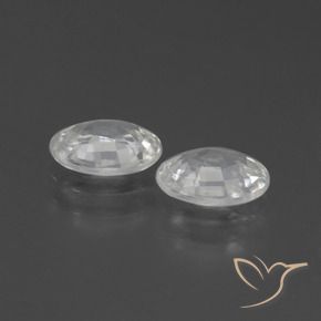 2.10 ct natürliche Weiß Zirkon-Edelsteine, Oval, VS