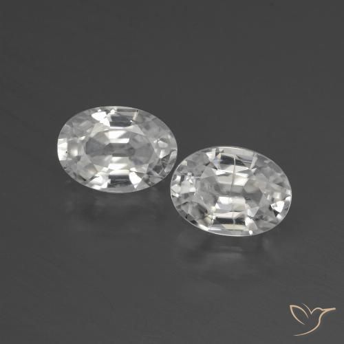 2.46ctw Natürlicher Weiß Zirkon, Oval, VS