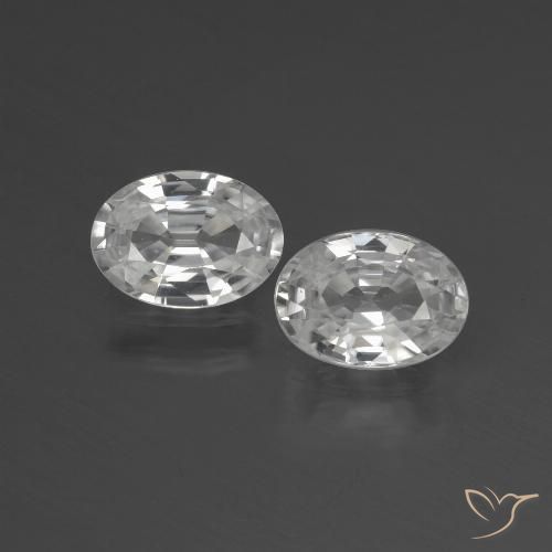 2.28ctw Natürlicher Weiß Zirkon, Oval, VVS-VS