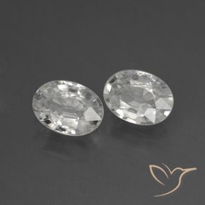 2.42 ct natürliche Weiß Zirkon-Edelsteine, Oval, VS