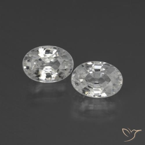2.56ctw Natürlicher Weiß Zirkon, Oval, VVS