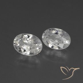 2.56 ct natürliche Weiß Zirkon-Edelsteine, Oval, VVS
