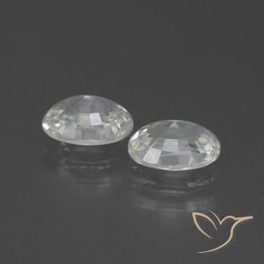 2.56 ct natürliche Weiß Zirkon-Edelsteine, Oval, VVS