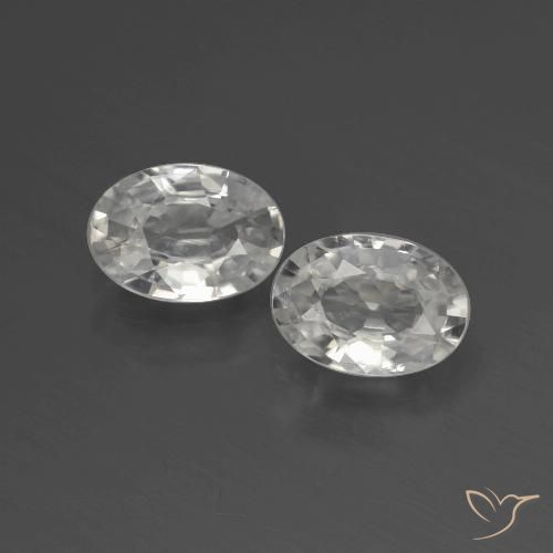 2.29ctw Natürlicher Weiß Zirkon, Oval, VS