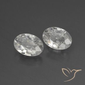 2.29 ct natürliche Weiß Zirkon-Edelsteine, Oval, VS