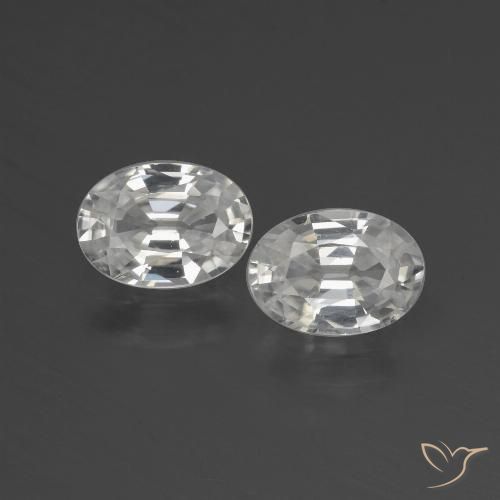 2.30ctw Natürlicher Weiß Zirkon, Oval, VS