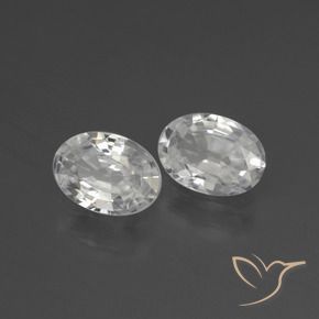 2.16 ct natürliche Weiß Zirkon-Edelsteine, Oval, VS