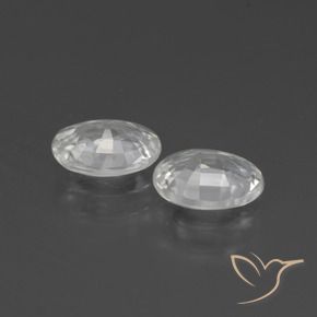 2.16 ct natürliche Weiß Zirkon-Edelsteine, Oval, VS