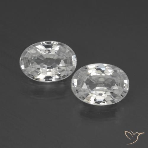 2.27ctw Natürlicher Warmweiß Zirkon, Oval, VVS