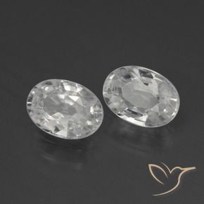 2.56 ct natürliche Weiß Zirkon-Edelsteine, Oval, VVS