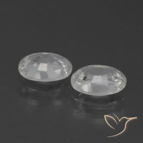 2.56 ct natürliche Weiß Zirkon-Edelsteine, Oval, VVS