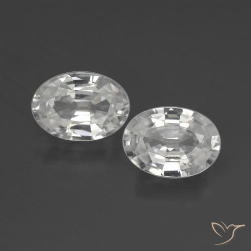 2.29ctw Natürlicher Weiß Zirkon, Oval, VVS