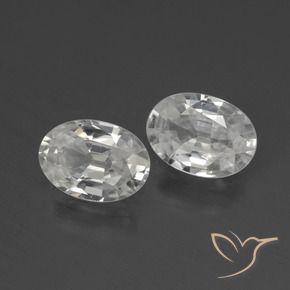 2.29 ct natürliche Weiß Zirkon-Edelsteine, Oval, VVS