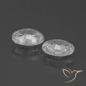 2.19 ct natürliche Warmweiß Zirkon-Edelsteine, Oval, VVS-VS