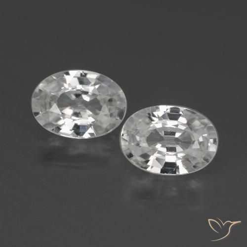 2.23ctw Natürlicher Weiß Zirkon, Oval, VVS-VS
