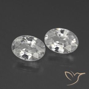 2.23 ct natürliche Weiß Zirkon-Edelsteine, Oval, VVS-VS