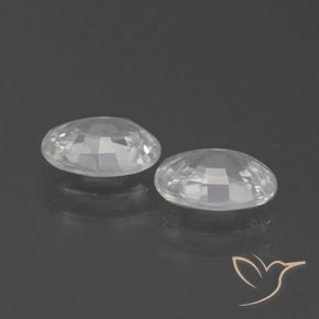2.23 ct natürliche Weiß Zirkon-Edelsteine, Oval, VVS-VS