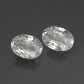 2,21 ct natürliche weißer Zirkon-Edelsteine, Oval Schliff, VVS
